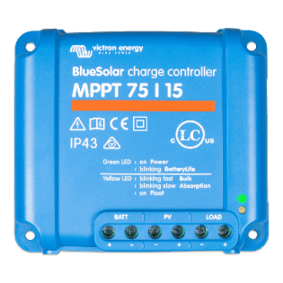 Régulateur solaire MPPT 15A 12V/24V Victron Bluesolar 75/15
