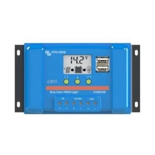Régulateur PWM 5A 12V/24V USB LCD Victron Bluesolar