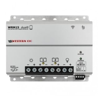 Régulateur de charge solaire 15A MPPT 12/24v Western deux batteries + sortie et USB