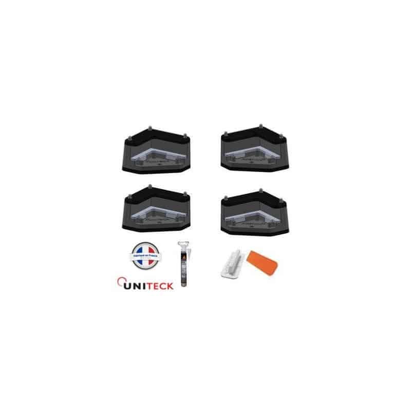 Support de fixation 4 coins Uniteck pour panneau solaire 30 mm Support de fixation 4 coins Uniteck pour panneau solaire 30 mm
