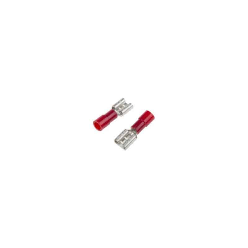 Cosse Faston isolée rouge Cosse Faston isolée rouge