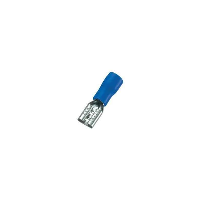 Cosse Faston isolée bleu Cosse Faston isolée bleu