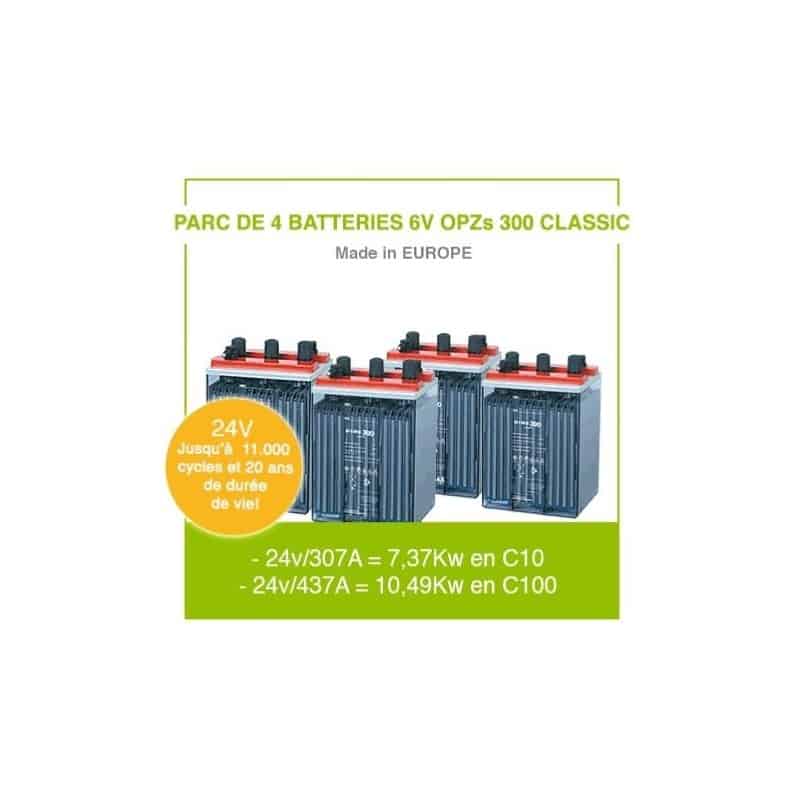 Parc de 4 Batteries OPzS TAB classic 307 AH 6V (24V) Parc de 4 Batteries OPzS TAB classic 307 AH 6V (24V)