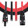 Câble solaire 2X10m 4mm2 avec connecteurs MC4 M/F - panneau à régulateur