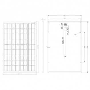 Panneau solaire 110W 12V monocristallin