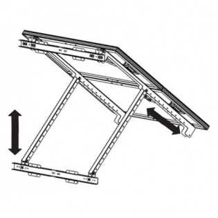 Support universel inclinable Uniteck panneau solaire 200W