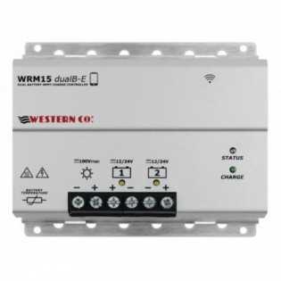 Régulateur de charge solaire 15A MPPT 12/24v Western pour deux batteries différentes