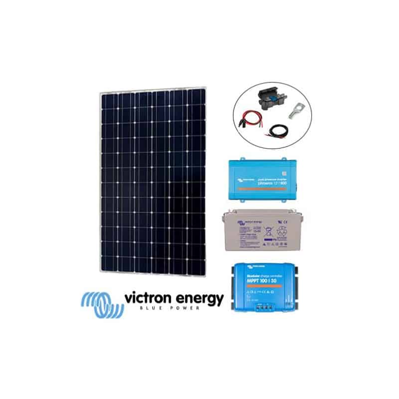 Kit solaire 360W 12V 230V Victron pour site autonome Kit solaire 360W 12V 230V Victron pour site autonome