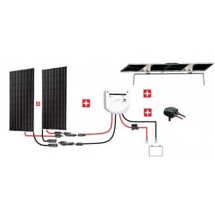 Kit solaire bateau 200W 12V MPPT inclinable Uniteck
