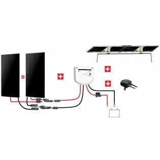 Kit solaire bateau 330W 12V MPPT back-contact inclinable Uniteck