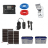 Kit de pompage solaire 1500L/H pour bassin avec batterie et timber