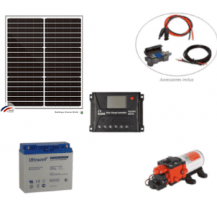 Kit pompe solaire 12V pour bassin ou irrigation Seaflo 5L/min