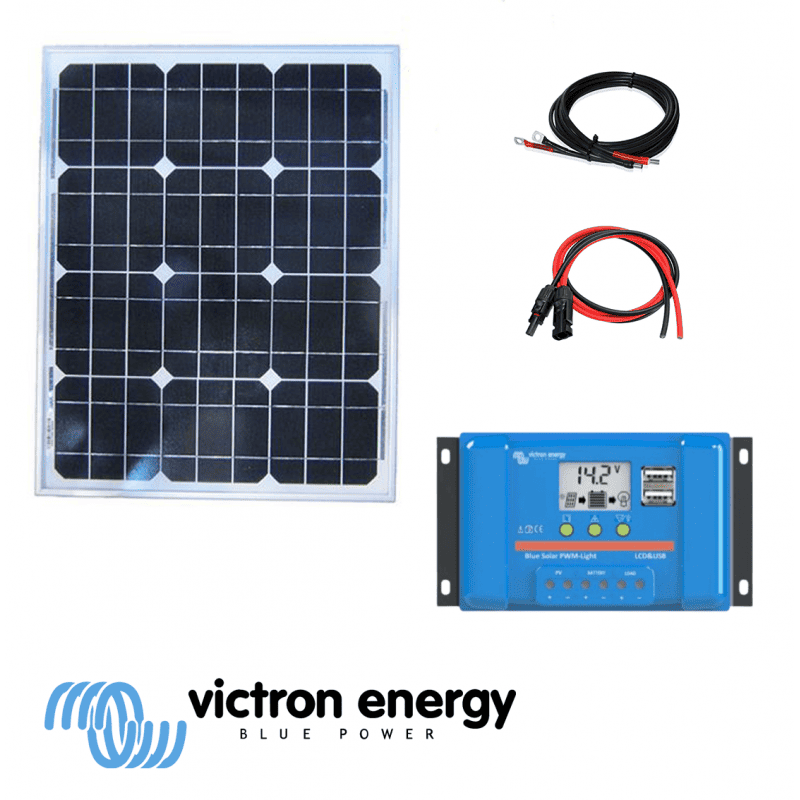 Kit solaire 20W 12V maintient de charge ou autonome VICTRON Kit solaire 20W 12V maintient de charge ou autonome VICTRON