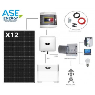 Kit solaire autoconsommation Huawei 5100W avec stockage