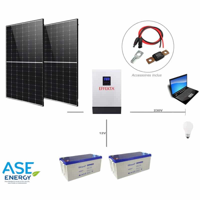 Kit solaire autonome 850W 24V-230V easyconnect Kit solaire autonome 850W 24V-230V easyconnect