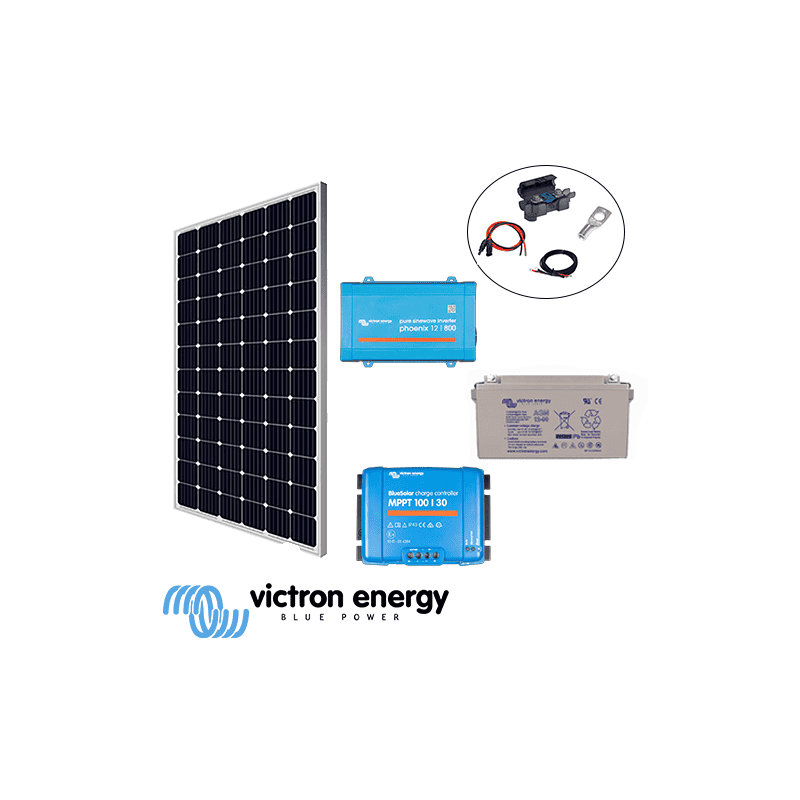 Kit solaire 305W 12V 230V Victron pour site autonome Kit solaire 305W 12V 230V Victron pour site autonome