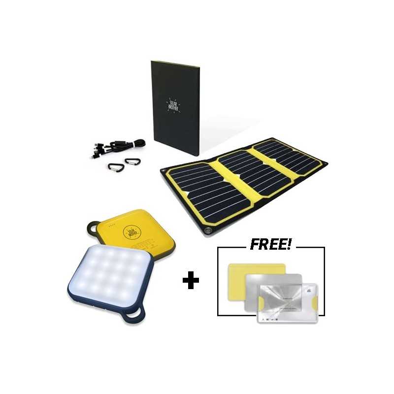 Kit solaire chargeur USB et éclairage 16W Kit solaire chargeur USB et éclairage 16W