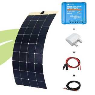 Kit solaire flexible 170W back contact van / camping-car / bateau