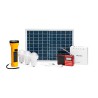 Kit solaire éclairage et charge USB avec 3 ampoules, radiot et lampe