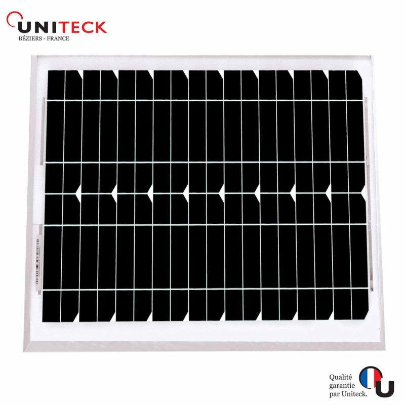Mini panneau solaire Uniteck 10W 12V monocristallin Mini panneau solaire Uniteck 10W 12V monocristallin