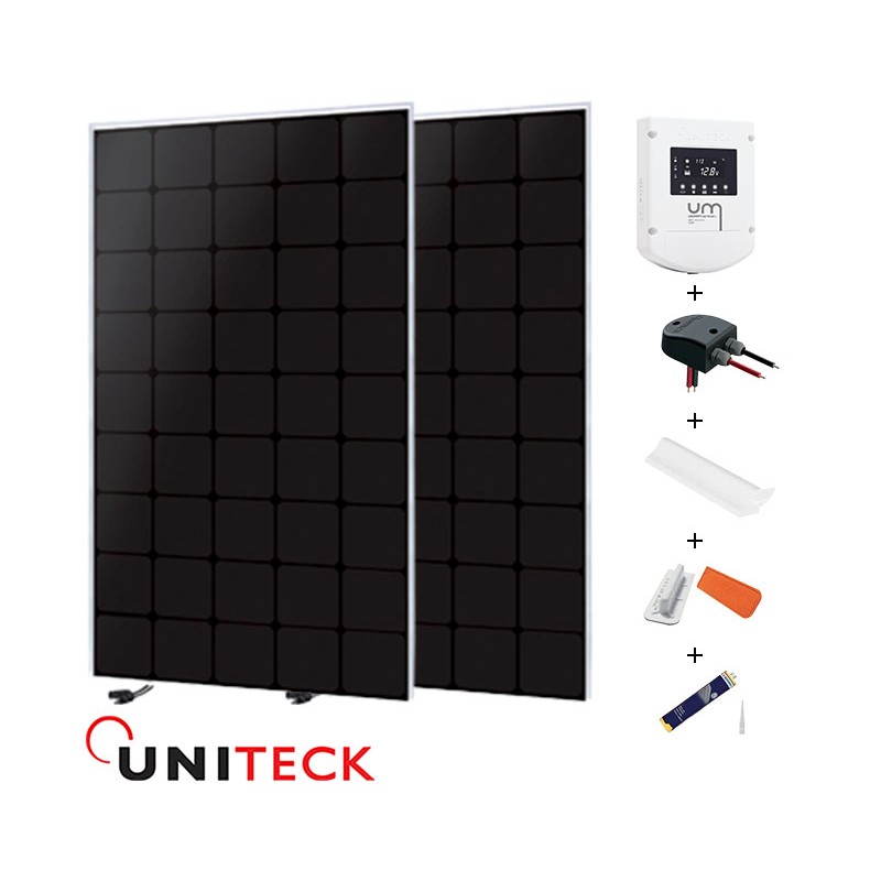 Kit solaire 240W 12V 2 panneau back-contact camping-car  Uniteck