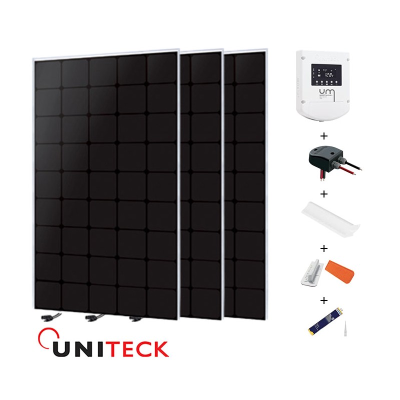 Kit solaire 495W 12V back contact camping-car Uniteck Kit solaire 495W 12V back contact camping-car Uniteck