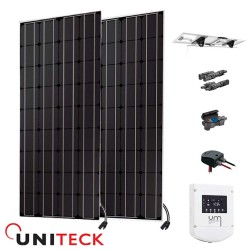 Kit solaire bateau 200W 12V MPPT inclinable Uniteck