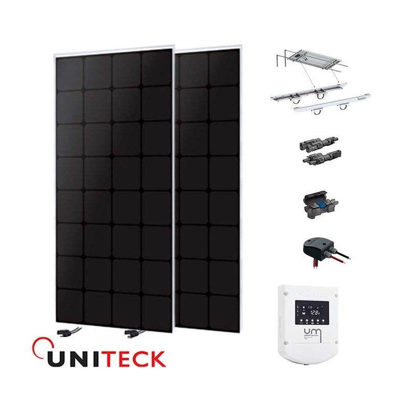 Kit solaire bateau 240W 12V back-contact Uniteck Kit solaire bateau 240W 12V back-contact Uniteck
