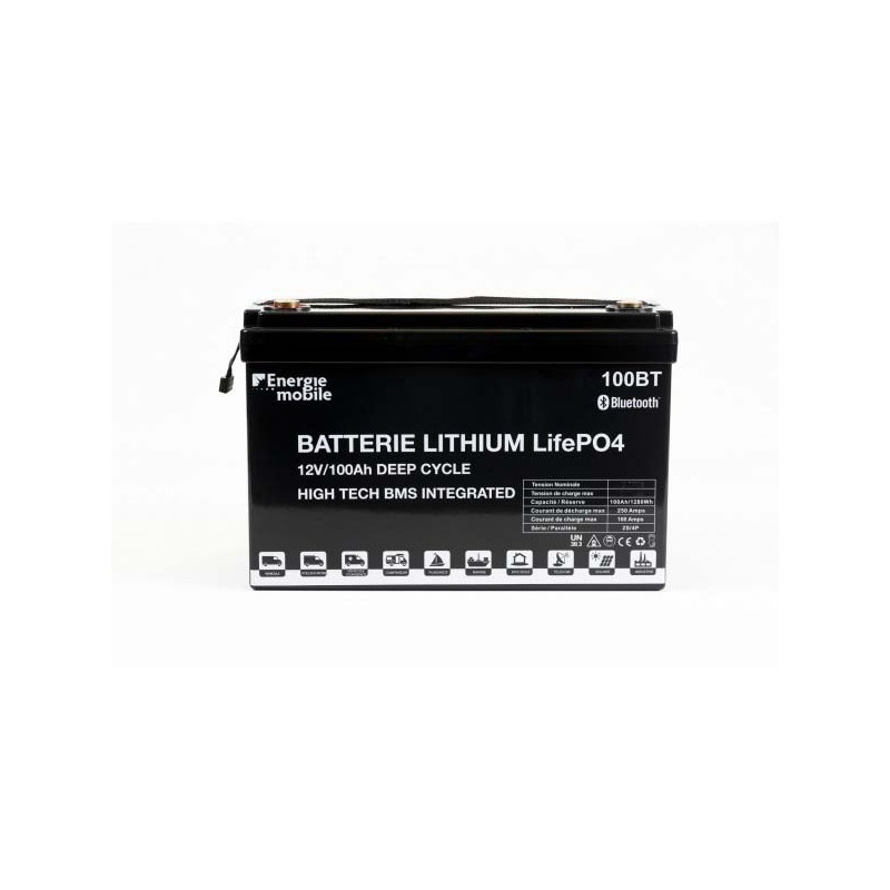 Batterie Lithium 100Ah 24V BMS Bluetooth 250A Energie Mobile Batterie Lithium 100Ah 24V BMS Bluetooth 250A Energie Mobile