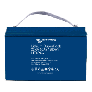 Batterie Lithium 50Ah 24V Superpack Victron Bms intégré