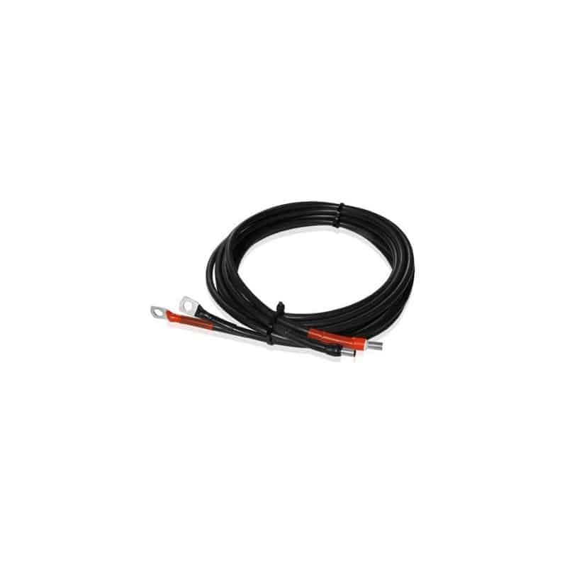 Câble solaire 2X2m 4mm2 avec cosses œillets - régulateur à batterie