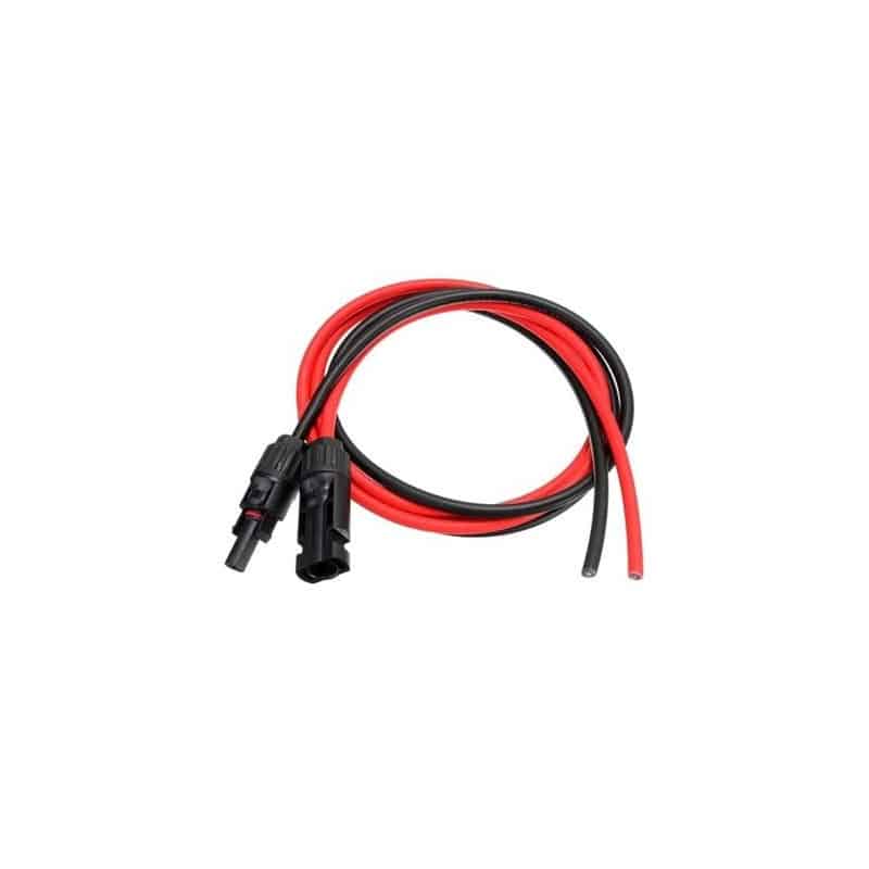 Câble solaire 2X10m 6mm2 avec connecteurs MC4 M/F - panneau à régulateur